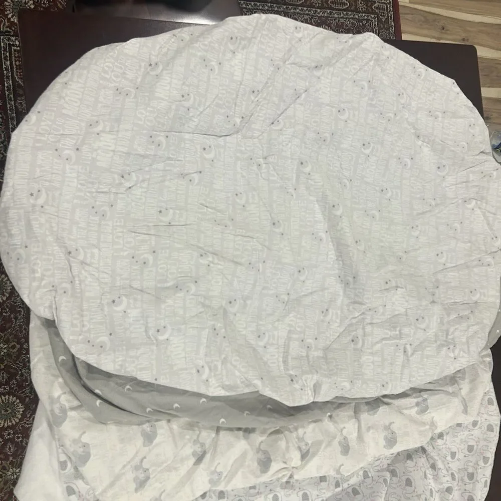 Stokke Sleepi Crib Lot Of 4 Plus Mattress Pad Oval Fitted Crib Sheet 18' X 26